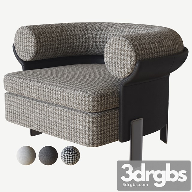 Mattia Armchair Minotti 3dsmax Download - thumbnail 1