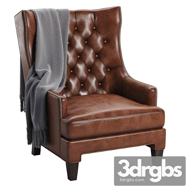 Maximus wingback chair 3dsmax Download - thumbnail 1