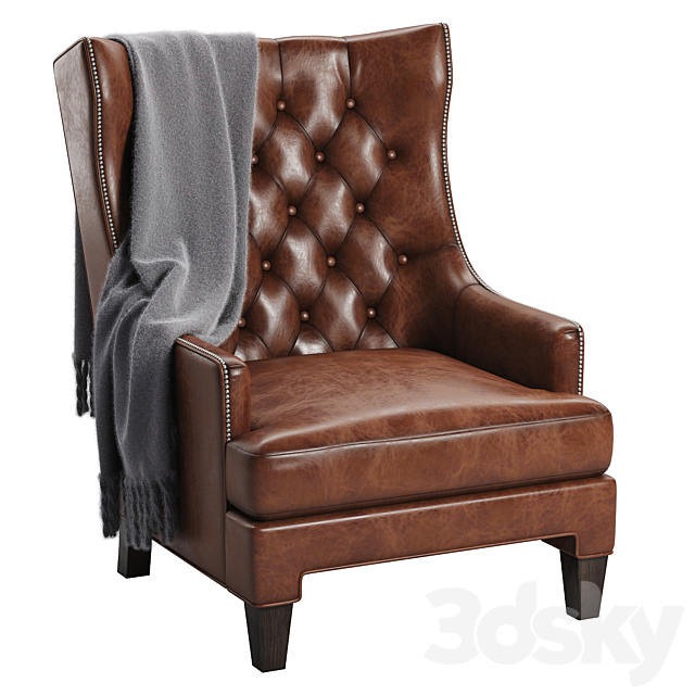 Maximus Wingback Chair 3DSMax File - thumbnail 1