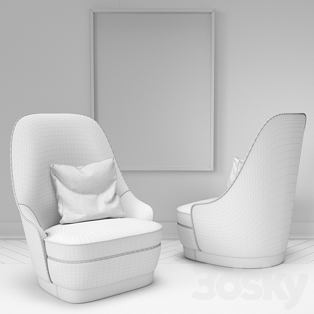 MAYA Armchair Clan 3DSMax File - thumbnail 2