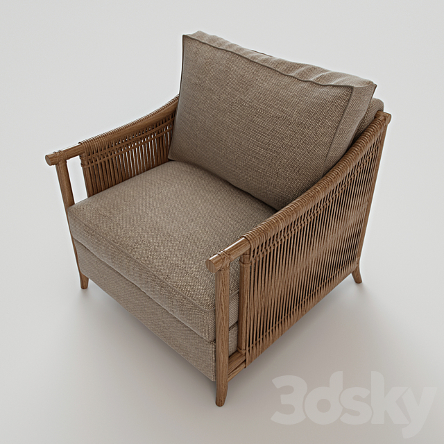 McGuire Jolie Lounge Chair 3DS Max Model - thumbnail 2