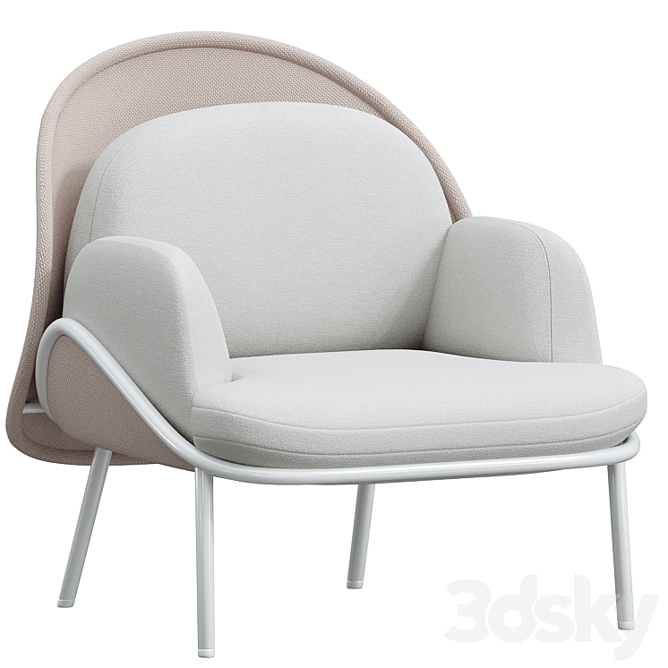 MDD MESH Low-back wingchair Designer Krystian Kowalski Collection Mesh 3DS Max Model - thumbnail 1