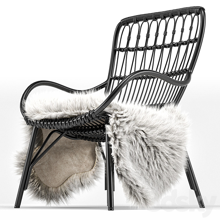 Medan Graphite Lounge Chair 3DS Max - thumbnail 2