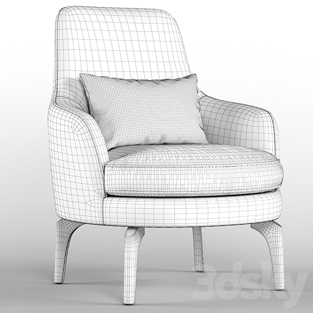 Medea armchair – Calligaris 3DS Max Model - thumbnail 3