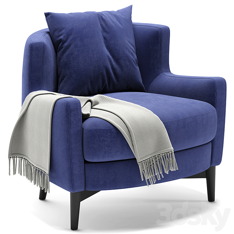 Medea Lifestyle 1905 Gio armchair 3DS Max - thumbnail 1