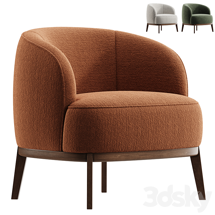 Megan Armchair by Domkapa 3DS Max Model - thumbnail 1