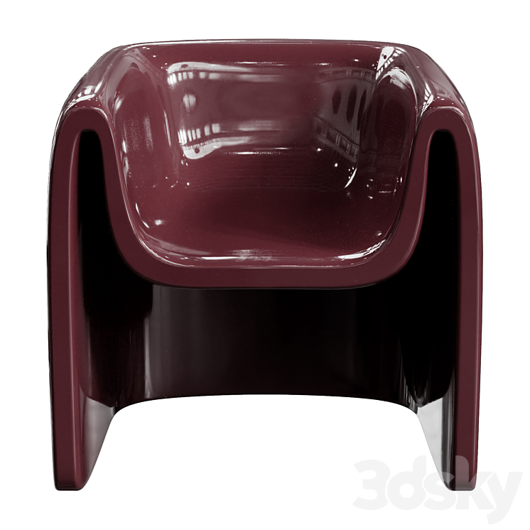 Melaina armchair 3DS Max - thumbnail 2