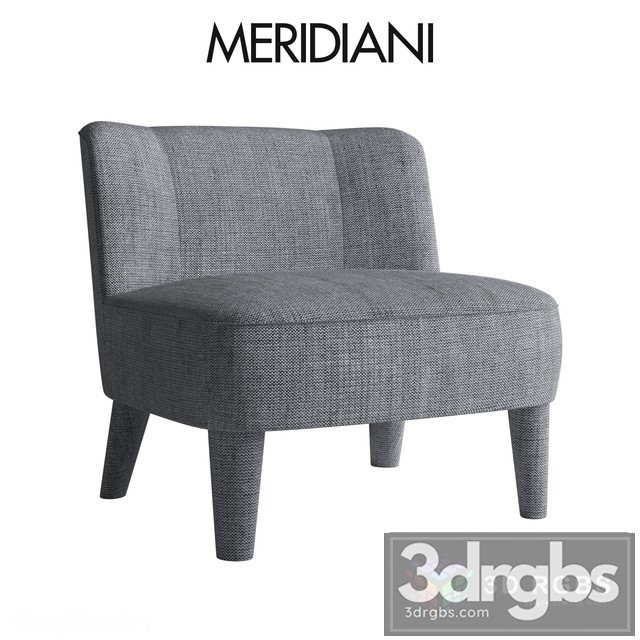 Meridiani Isabelle Small Armchair 3dsmax Download - thumbnail 1