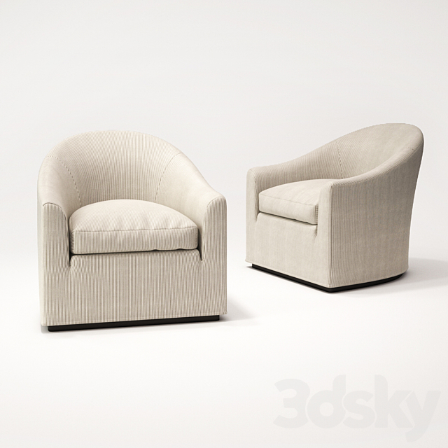 Meridiani – Lennon fit armchair 3DS Max Model - thumbnail 2