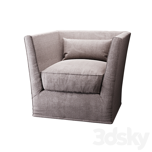 Meridiani Queen armchair 3ds Max - thumbnail 1