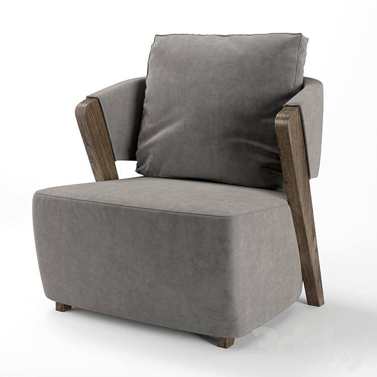 Meroni & Colzani Giudecca armchair 3DS Max Model - thumbnail 1