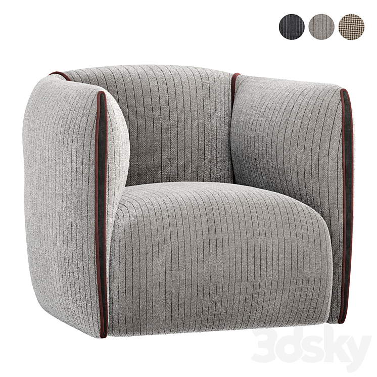 Mia armchair Designed by Francesco Bettoni 3DS Max - thumbnail 1