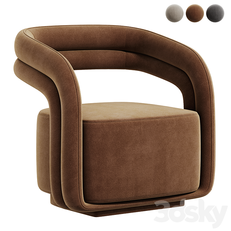 Mia Lounge Chair 3DS Max - thumbnail 2