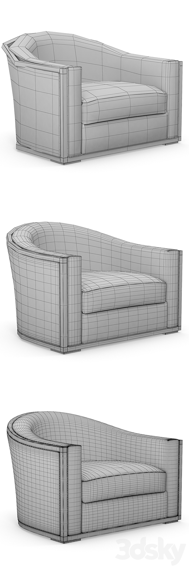 Michael Berman – Piedmont swivel chair 3ds Max - thumbnail 3