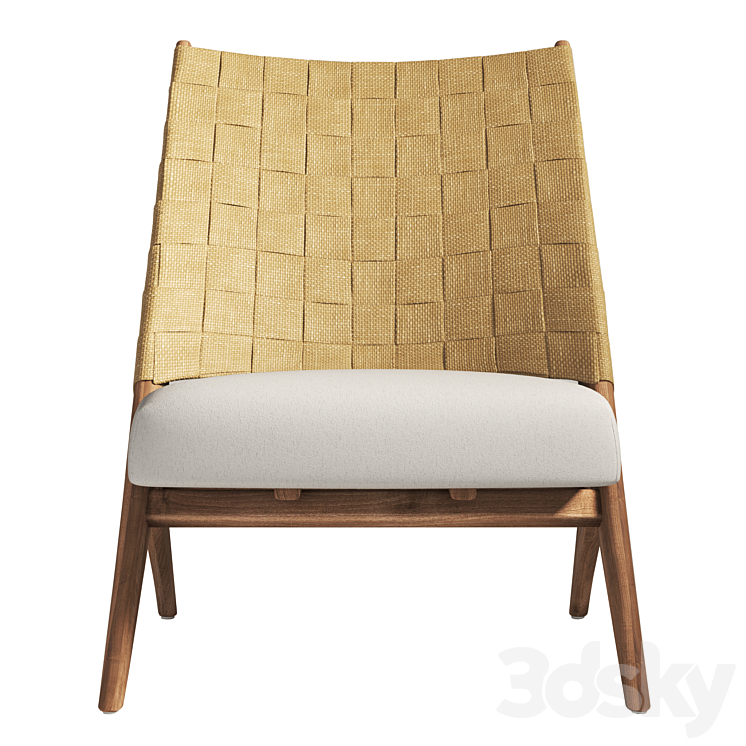 Michi Woven Accent Chair 3DS Max Model - thumbnail 2