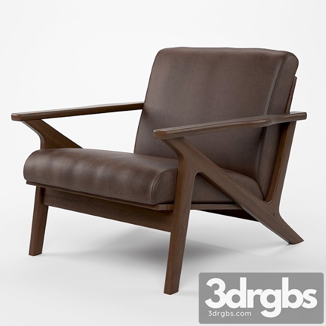 Mid Century Lounge Chair 3dsmax Download - thumbnail 1