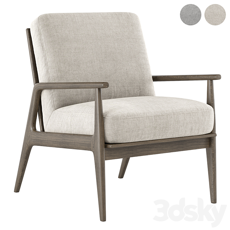 Mid Century Modern Chair 09 3DS Max - thumbnail 1