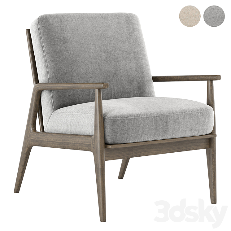 Mid Century Modern Chair 09 3DS Max - thumbnail 2