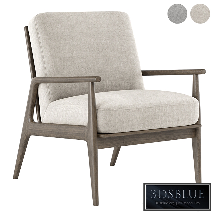 Mid Century Modern Chair 09 3DS Max - thumbnail 3