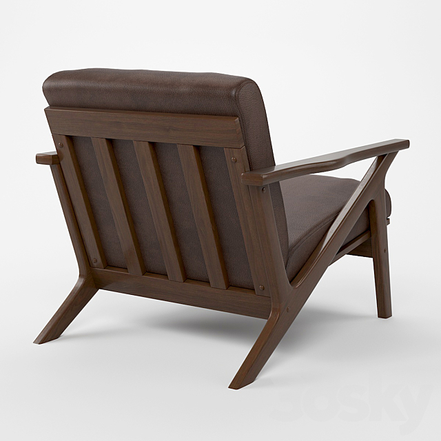 Mid_Century_Lounge_Chair 3DS Max Model - thumbnail 2