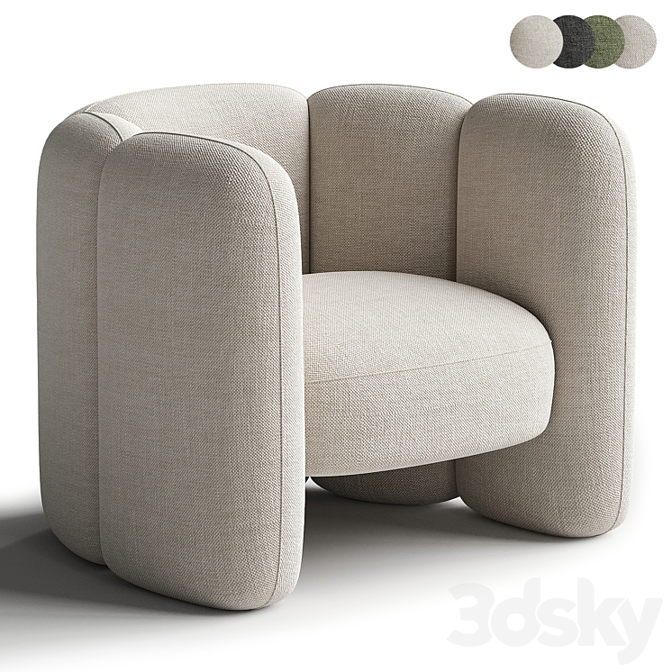 Mila Chair by Eny Lee Parker 3DS Max Model - thumbnail 3