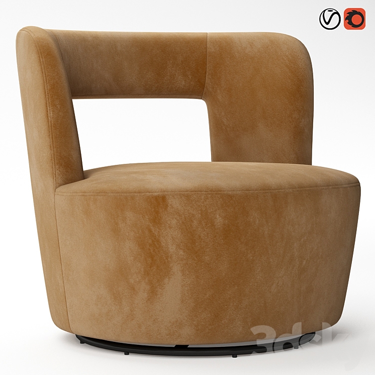 Millie Swivel Chair 3DS Max Model - thumbnail 1