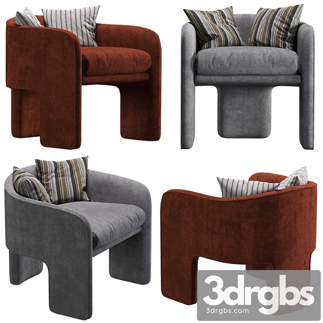 Milo baughman armchair 3dsmax Download - thumbnail 1