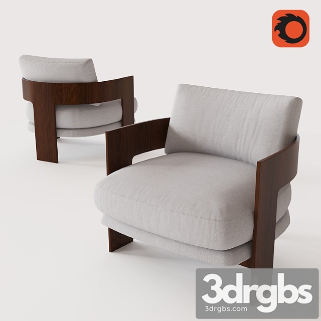 Milo baughman model 2 3dsmax Download - thumbnail 1