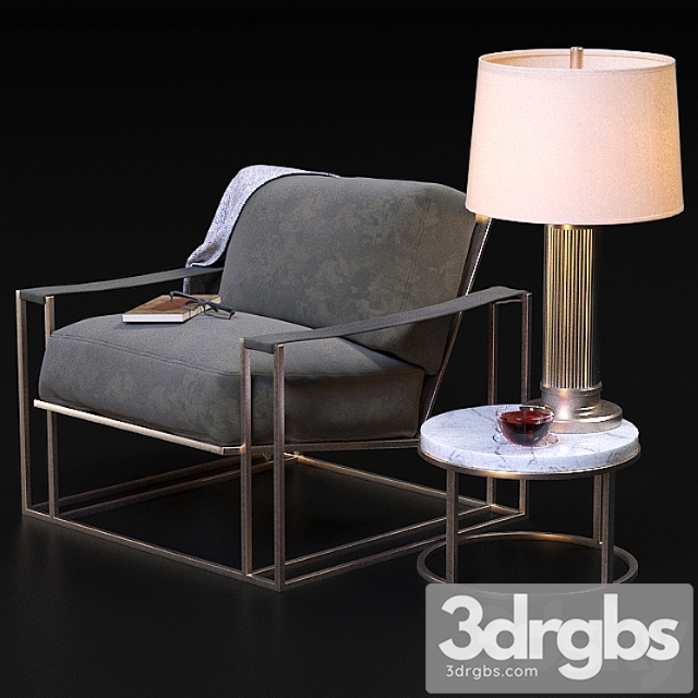 Milo baughman model  3dsmax Download - thumbnail 1