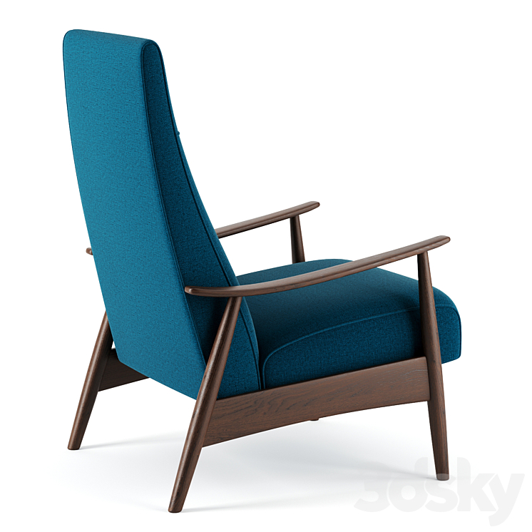 Milo Baughman Recliner 74 by DWR 3DS Max - thumbnail 2