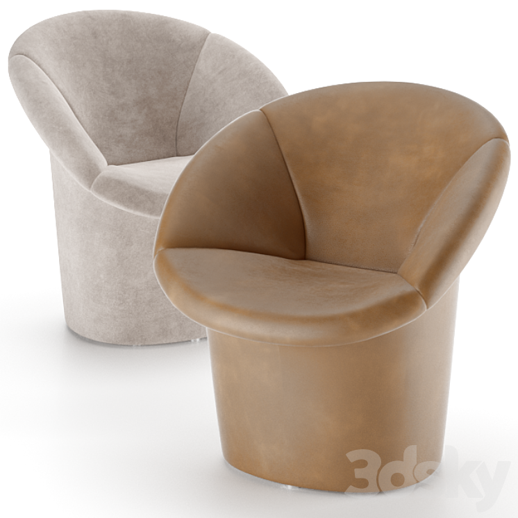 Mimosa armchair 3DS Max - thumbnail 1