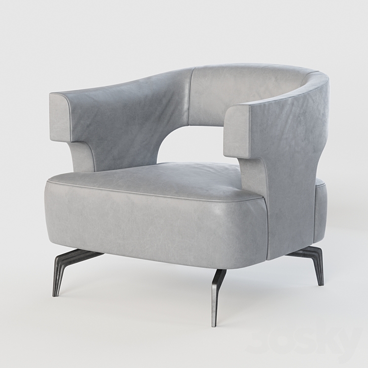 Minerva Lounge Chair 3DS Max Model - thumbnail 3