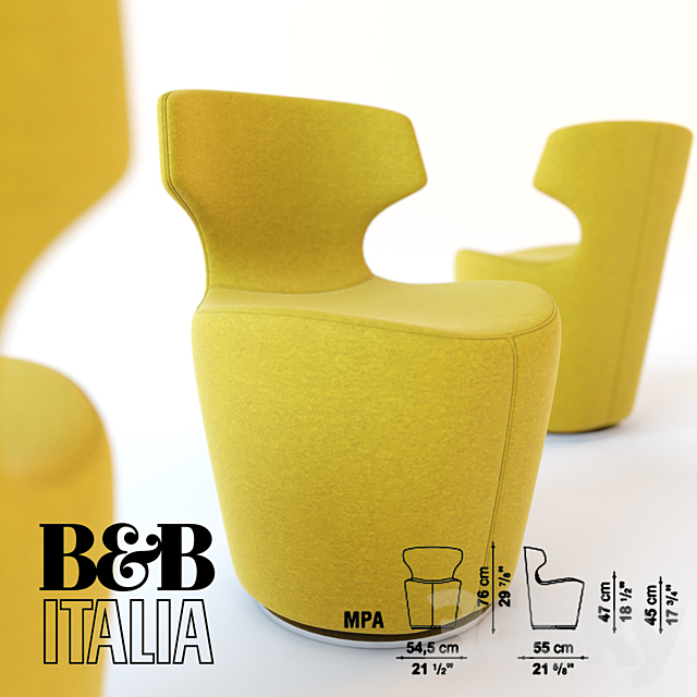 Mini Papilio Chair 3ds Max - thumbnail 1