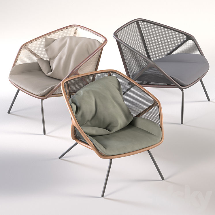 Miniforms colony armchair 3DS Max Model - thumbnail 2