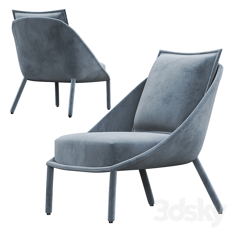 Miniforms lem armchair 3DS Max - thumbnail 2