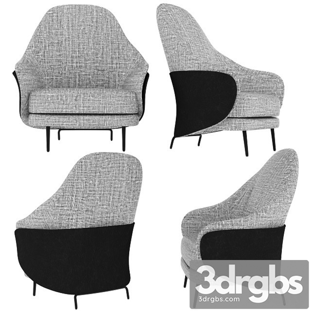 Minotti Angie GamFratesi Armchair 3dsmax Download - thumbnail 1