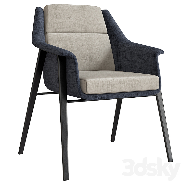 Minotti armchair 3DS Max - thumbnail 1