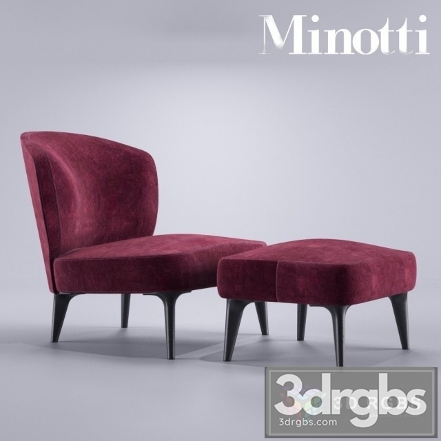 Minotti Aston Armchair 3dsmax Download - thumbnail 1