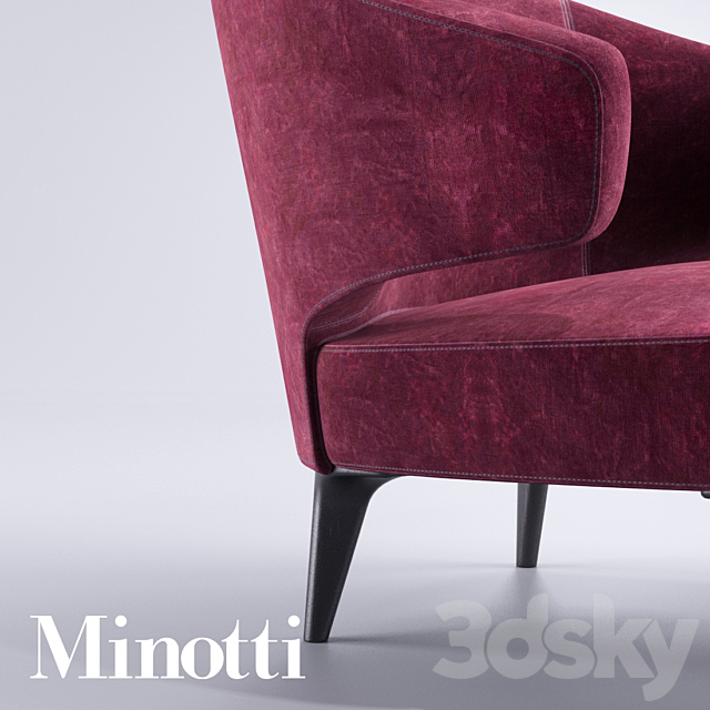 Minotti Aston Armchair 3DSMax File - thumbnail 2