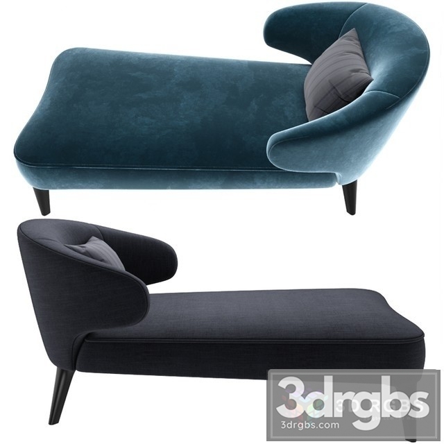 Minotti Aston Little Armchair 3dsmax Download - thumbnail 1