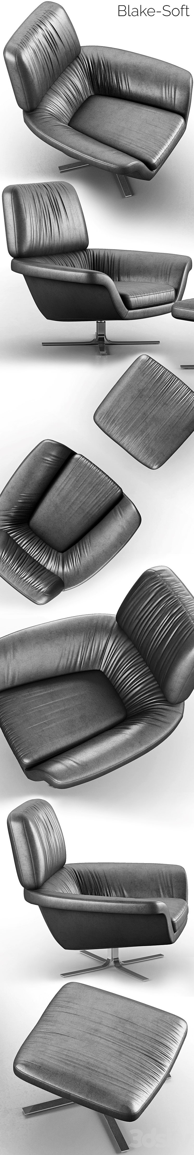 Minotti Blake Soft Armchair 3DS Max - thumbnail 2