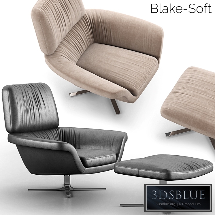 Minotti Blake Soft Armchair 3DS Max - thumbnail 3