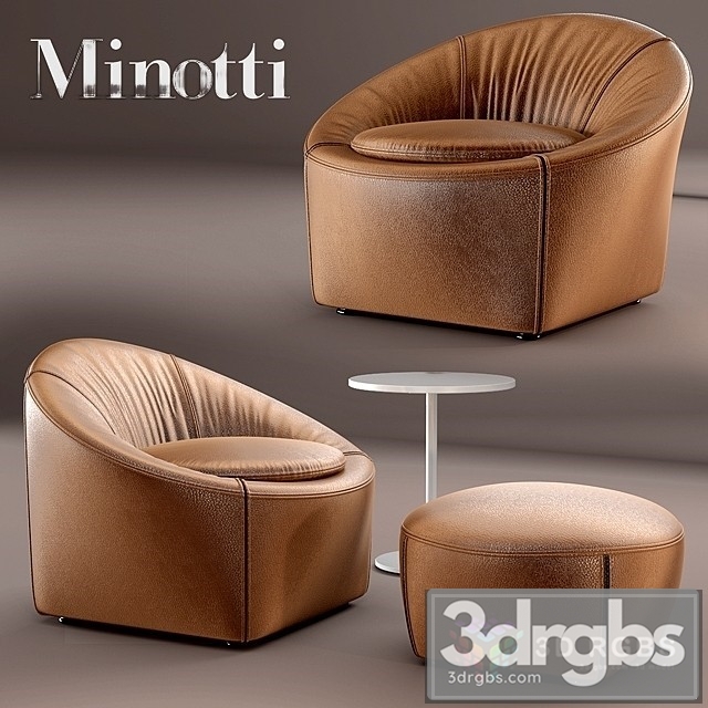 Minotti Capri Armchair 3dsmax Download - thumbnail 1