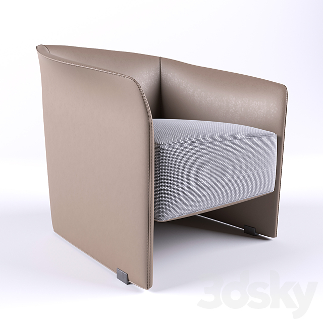 Minotti Case armchair 3ds Max - thumbnail 2