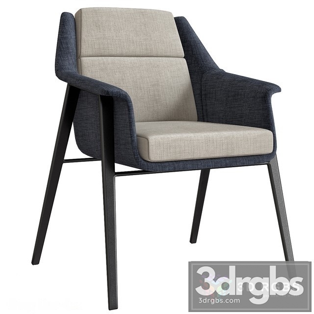 Minotti Charles Armchair 3dsmax Download - thumbnail 1