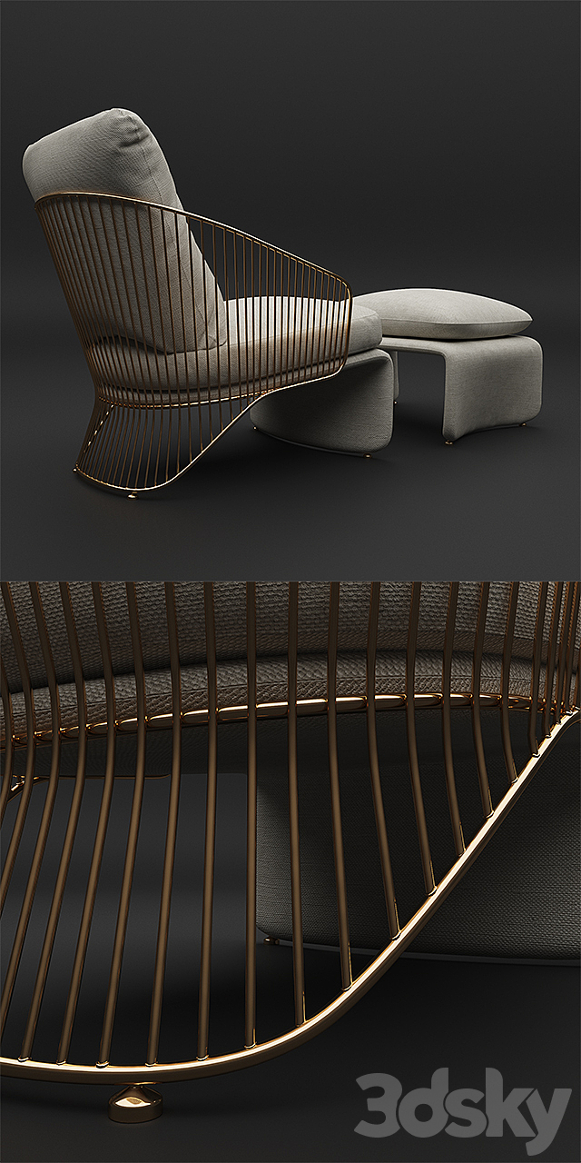 Minotti Colette 3DSMax File - thumbnail 2