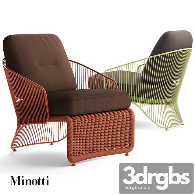 Minotti Colette Outdoor Armchair 3dsmax Download - thumbnail 1