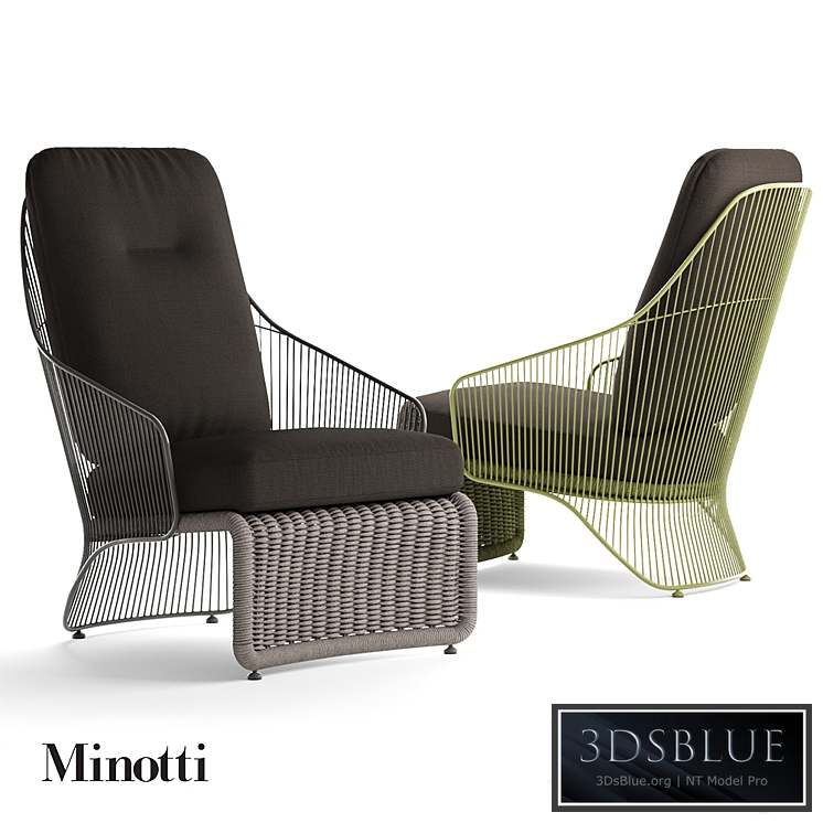 Minotti Colette Outdoor Bergère 3DS Max - thumbnail 3