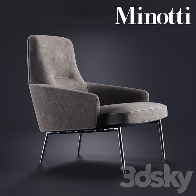 Minotti Coley Armchair 3DSMax File - thumbnail 1