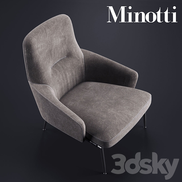 Minotti Coley Armchair 3DSMax File - thumbnail 2